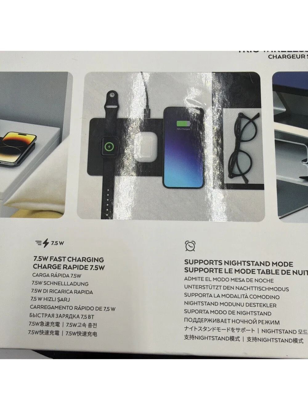 SATECHI Trio Wireless Charger W/ Magnetic Pad STX3TWCPM NIB Sealed